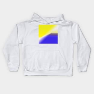 blue yellow white abstract texture Kids Hoodie